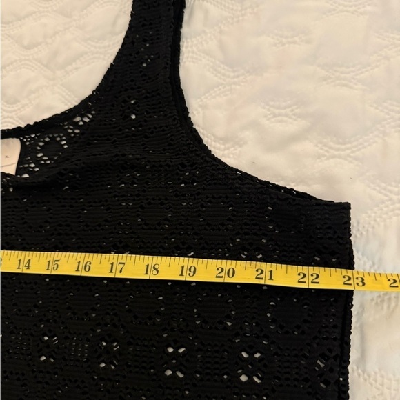 Islander Black Open Knit Sleeveless Cover Up X-Large - Picture 8 of 8